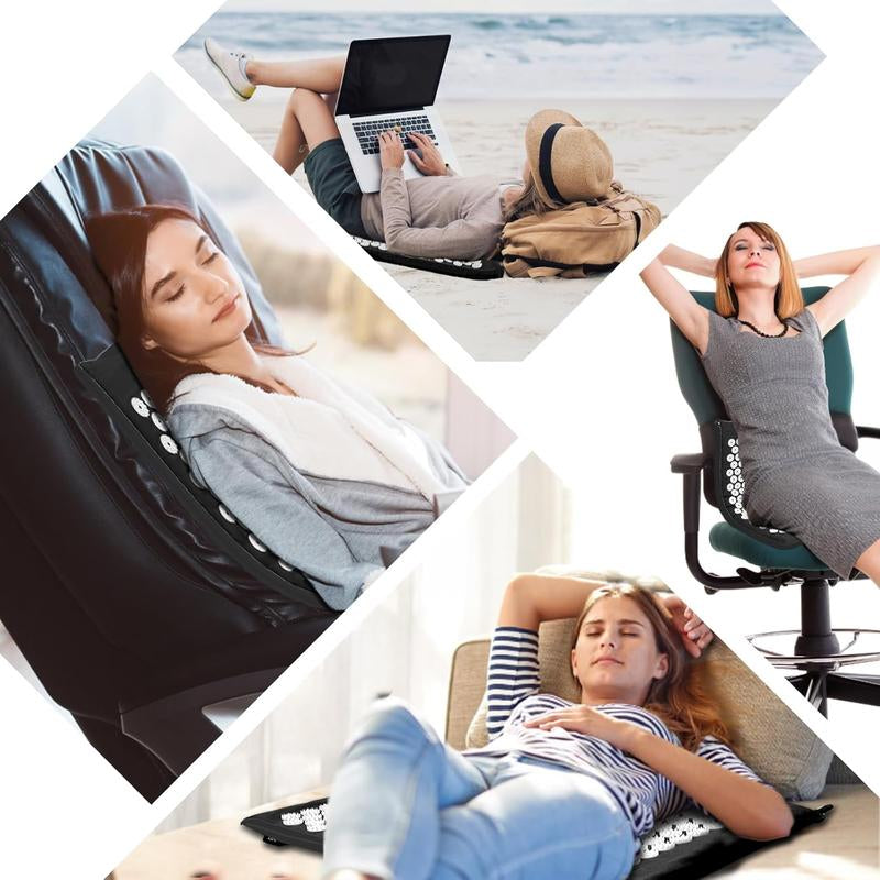 Acupressure Mat Set Suitable for Men and Women, Carry a Handbag, Black White
